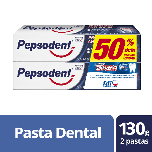 [902746] PEPSODENT PASTA PROTECCION ANTICARIES X 130 GR X 2 UNID