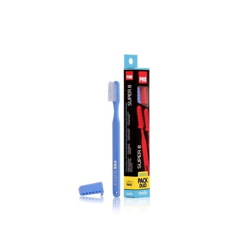 [904601] PHB CEPILLO SUPER 8 MEDIO PACK DUO