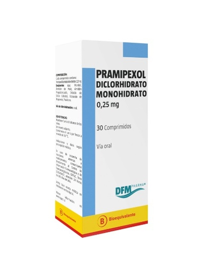 [903225] PRAMIPEXOL 0,25 MG DFM PHARMA X 30 COMP (GENER)