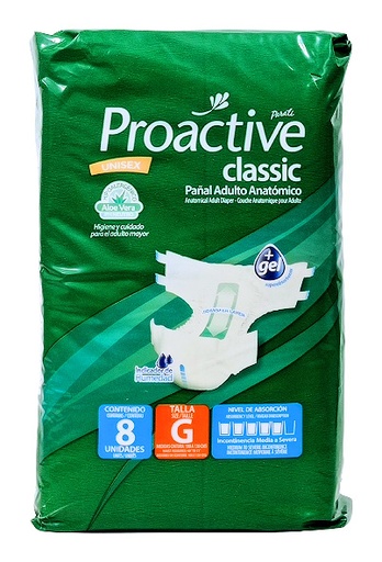 [7809536100719] PROACTIVE PAÑAL CLASSIC TALLA G X 8 UNID