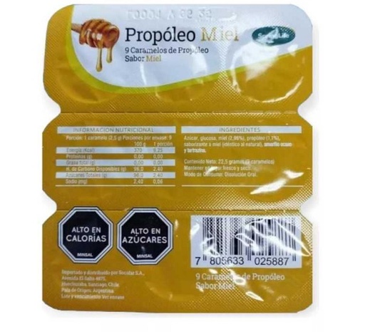 [7805633025887] PROPOLEO CARAMELOS MIEL TIRA SPRINGLIFE X 9 COMP (FRAXI)