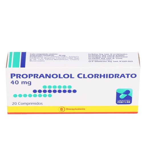 [901256] PROPRANOLOL 40 MG MINTLAB X 20 COMP (GENER) (PTM)
