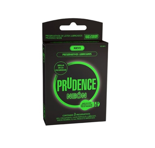[1602018384254] PRUDENCE PRESERVATIVO NEON X 3 UNID