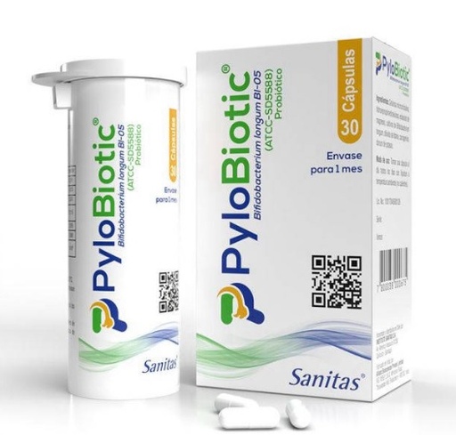 [7800038000675] PYLOBIOTIC X 30 CAPSULAS (BIFIDOBACTERIUM LONGUM BI-05)