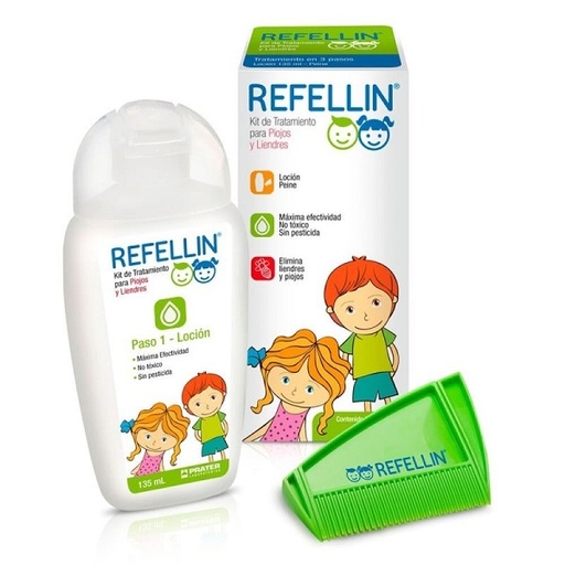 [1598026032947] REFELLIN KIT TRATAMIENTO PEDICULICIDA X 135 ML (LOCION+PEINE)