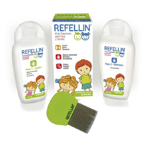 [904313] REFELLIN KIT TRATAMIENTO PIOJOS PEDICULICIDA X 270 ML (LOCION+SHAMPOO+PEINE)***