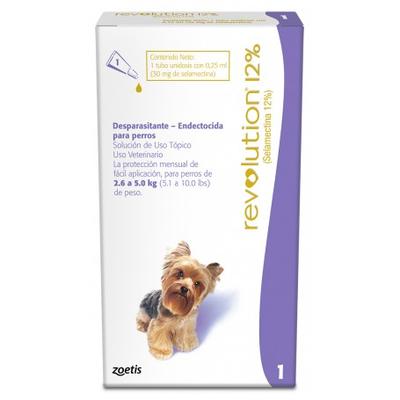 [7804650310174] REVOLUTION 12 % PERROS  0,25 ML PIPETA (2,6-5,0 KG) (VET)