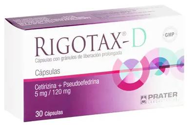 [901936] RIGOTAX D X 30 COMP LIB PROL (CETIRIZINA/PSEUDOEFEDRINA)