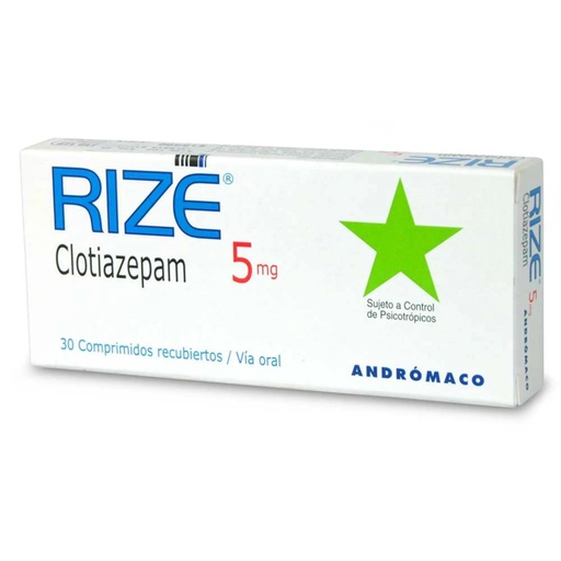 [900599] RIZE  5 MG X 30 COMP (CLOTIAZEPAM) (PSICO)