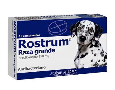 [900818] ROSTRUM 150 MG RAZA GRANDE X 10 COMP (ENROFLOXACINO) (VET)