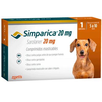 [1604502826144] SIMPARICA  20 MG 5.1 -10 KG X 1 COMP (SAROLANER) (VET)