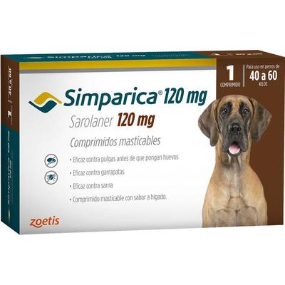 [1604502954643] SIMPARICA 120 MG 40.1 -60 KG X 1 COMP (SAROLANER) (VET)