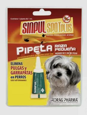 [903583] SINPUL SPOT PLUS 1 PIPETA X 1 ML RAZA PEQUEÑA (VET)