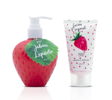 [902354] SPRING NATURAL FRUTILLA JABON 250 ML+LOCION 80 ML