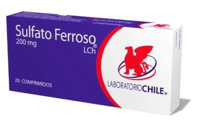 [900318] SULFATO FERROSO 200 MG LCH X 20 COMP (GENER) (PTM)