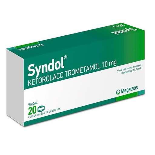 [7800059003808] SYNDOL 10 MG X 20 COMPRIMIDOS (KETOROLACO)