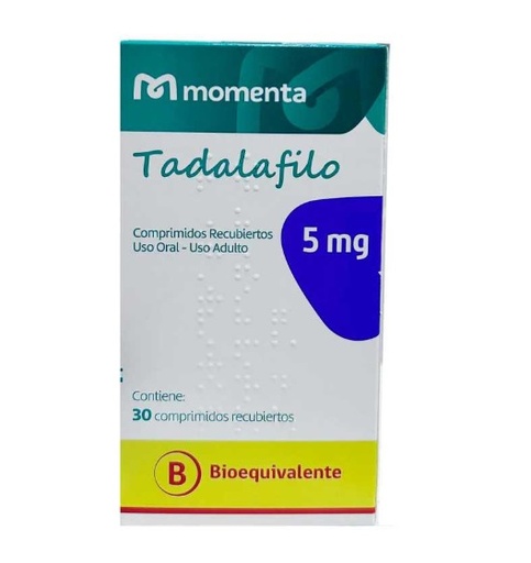 [7891317027742] TADALAFILO  5 MG EUROFARMA MOMENTA X 30 COMP RECUB(GENER)***