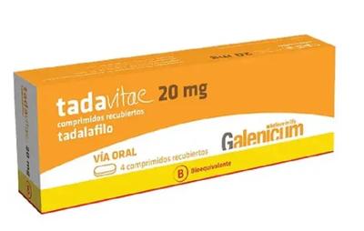 [1605035789043] TADAVITAE 20 MG X 4 COMP (TADALAFILO)