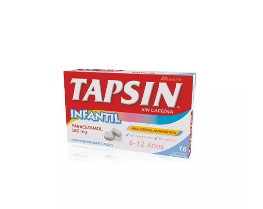 [900413] TAPSIN INFANTIL 160 MG X 16 COMP MAST (PTM)