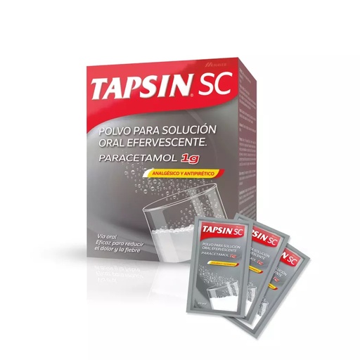 [1613412783360] TAPSIN SC 1 GR EFERVESCENTE X 20 SOBRES (PARACETAMOL)