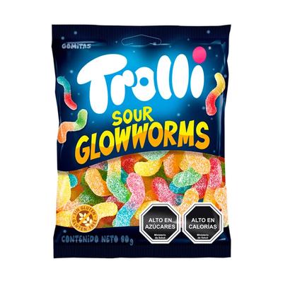 [8437005297623] TROLLI GOMITAS GUSANITOS ACIDOS SOUR GLOWWORMS 80 GRS (ALIM)