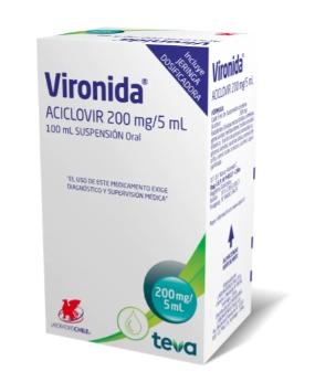 [1561751147895] VIRONIDA JARABE 200 MG/5ML POLVO X 100 ML (ACICLOVIR)***