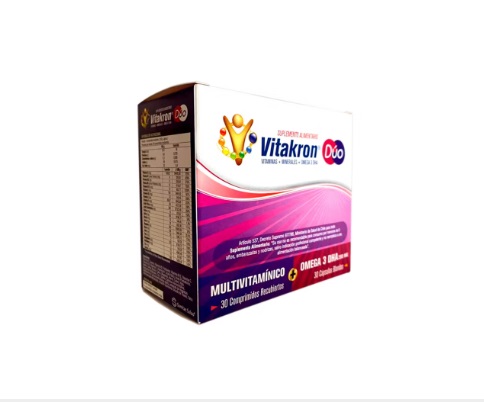 [1584632692288] VITAKRON DUO MULTIVITAMINICO + OMEGA 3 DHA X 30+30 COMP/CAP***