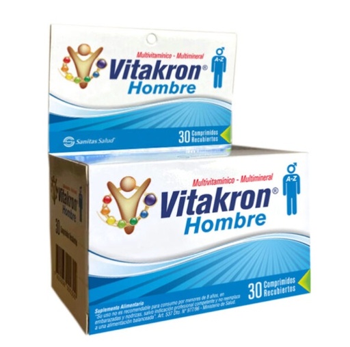 [1582816749357] VITAKRON MULTIVITAMINICO HOMBRE X 30 COMP