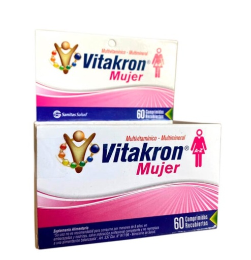 [1584632813455] VITAKRON MULTIVITAMINICO MUJER X 60 COMP***