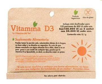 [902721] VITAMINA D3 800 UI SOBRE X 5 GR (DULZURA NATURAL)