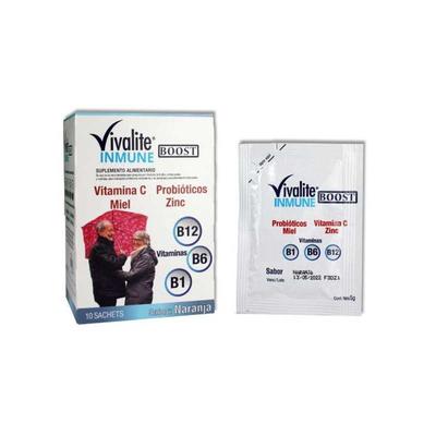 [1593026040645] VIVALITE INMUNE BOOST X 10 SACHET (PROBIOT-VIT C- MIEL-ZINC-B1-B6-B12)