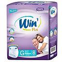 [7809634801280] WIN PLUS PAÑAL PANTS ADULTO G X  8 UNID