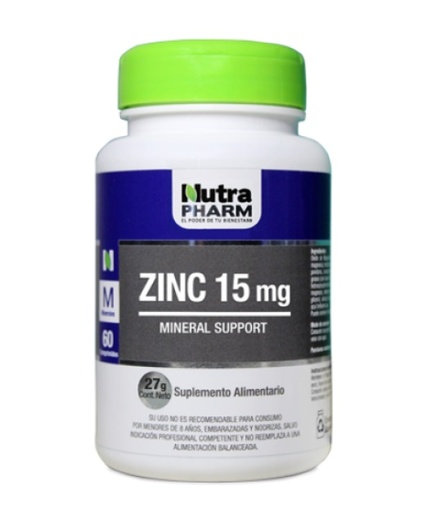 [1597346567435] ZINC 15 MG X 60 COMP NUTRAPHARM