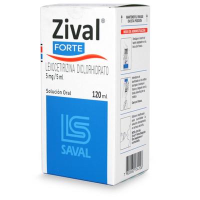 [903402] ZIVAL FORTE JARABE 5 MG /5ML X 120 ML (LEVOCETIRIZINA)***