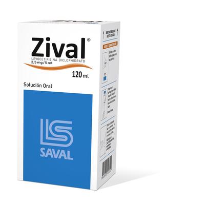 [901925] ZIVAL JARABE 2,5 MG/5 ML X 120 ML (LEVOCETIRIZINA)
