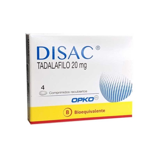 DISAC 20 MG X 4 COMP (TADALAFILO)