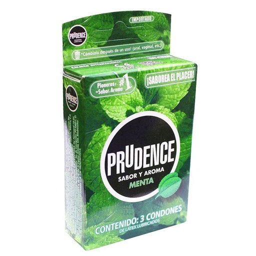 [77309632510] PRUDENCE PRESERVATIVO MENTA X 3 UNID