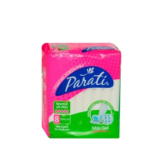 [7809536102010] PARATI  TOALLA DIA NORMAL SIN ALAS X 8 UNID