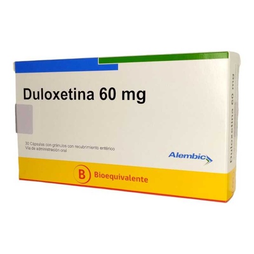 [7804681740285] CENABAST DULOXETINA 60 MG ALEMBIC X 30 CAP (GENER)