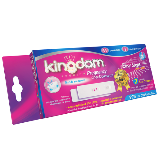 KINGDOM TEST EMBARAZO CASSETTE X 1 UNID
