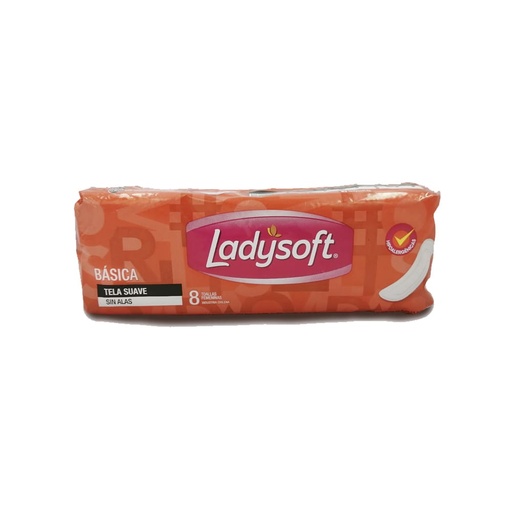 [7806500961710] LADYSOFT BÁSICA TELA SUAVE SIN ALAS  X  8 UNID