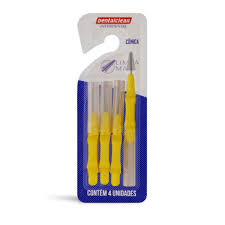 DENTALCLEAN CEPILLO INTERDENTAL FLEXI CONICA AMARILLO X 4 UNID