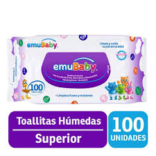 EMUBABY TOALLITAS HUMEDAS SIN ALCOHOL X 100 UNID