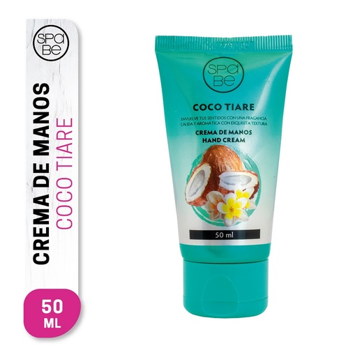 CREMA DE MANOS COCO TIARE SPA BE X 50 ML