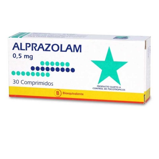 ALPRAZOLAM 0,5 MG MINTLAB X 30 COMP (PSICO) (PTM)