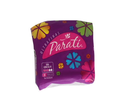 PARATI TOALLA DIA ULTRAFINA CON ALAS X 8 UNID