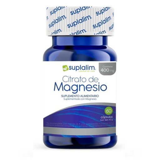 MAGNESIO CITRATO 400 MG X 60 CAPSULAS (NAT) SUPLALIM