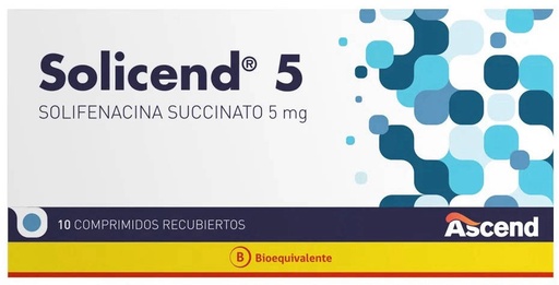 SOLICEND 5 MG X 10 COMP (SOLIFENACINA SUCCINATO) FECHA DE VENCIMIENTO NOVIEMBRE 2026