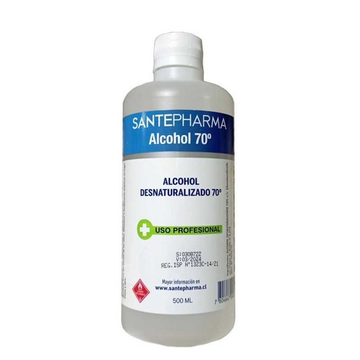 ALCOHOL 70° X 500 ML SANTEPHARMA