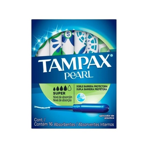 TAMPAX PEARL TAMPONES SUPER X 16 UNID